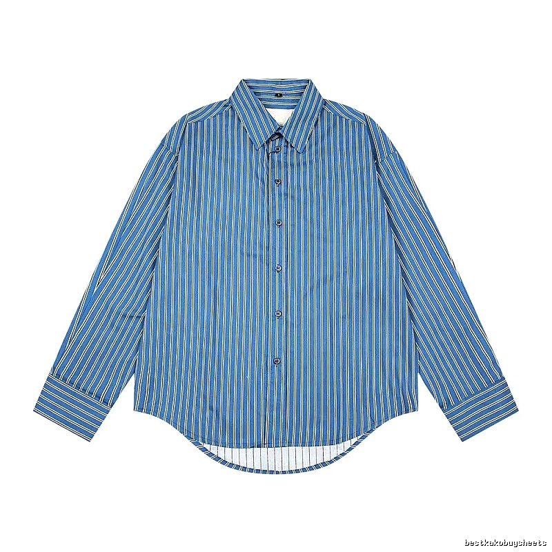 AMI striped retro-style blue shirt