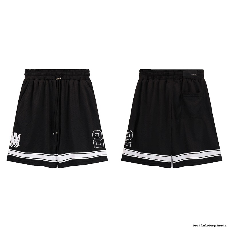 AMIRI American Basketball Style Black Athletic Shorts