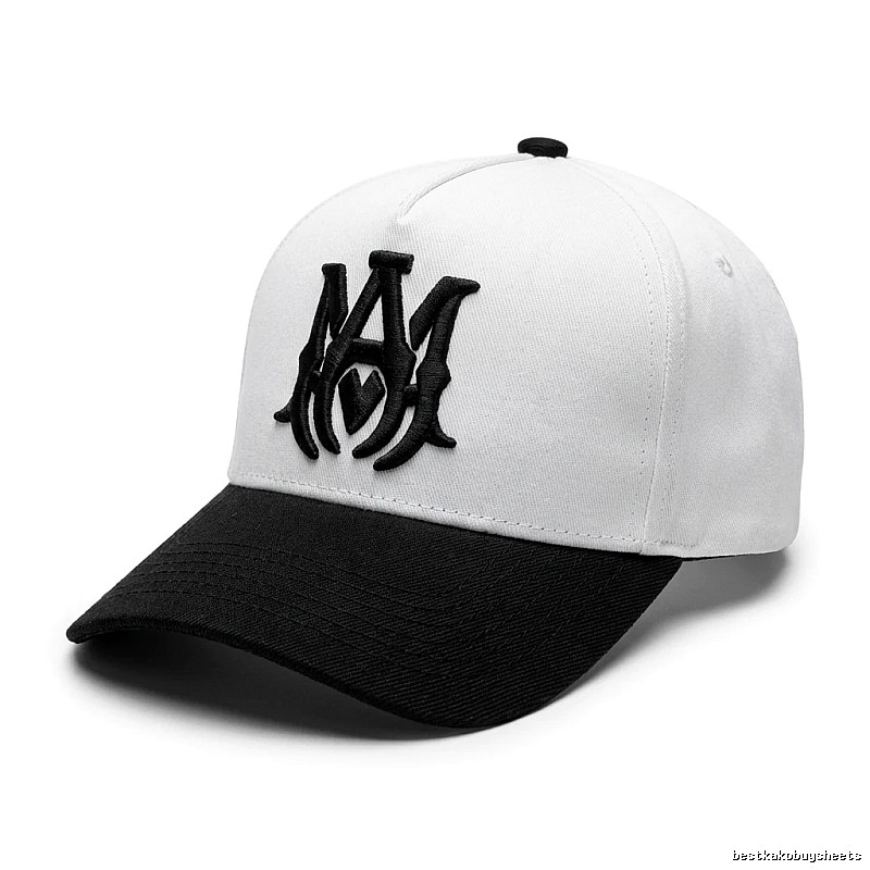 AMIRI Black and White Patchwork Baseball Cap