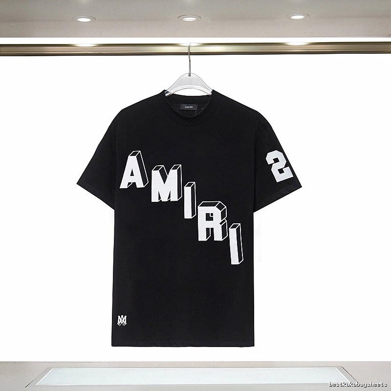 Amiri Compact Graphic T-shirt White Blue Amiri for Sport-Inspired Styling