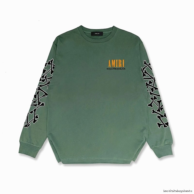 AMIRI Dark Style Olive Green Sweatshirt