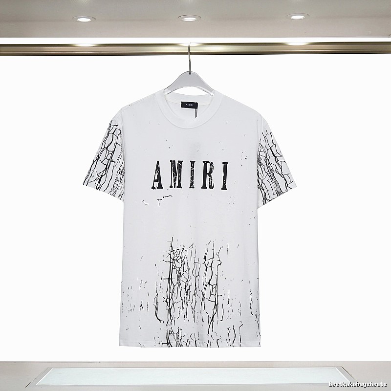 Amiri Easy Match Graphic T-shirt White Blue Amiri for Everyday Use