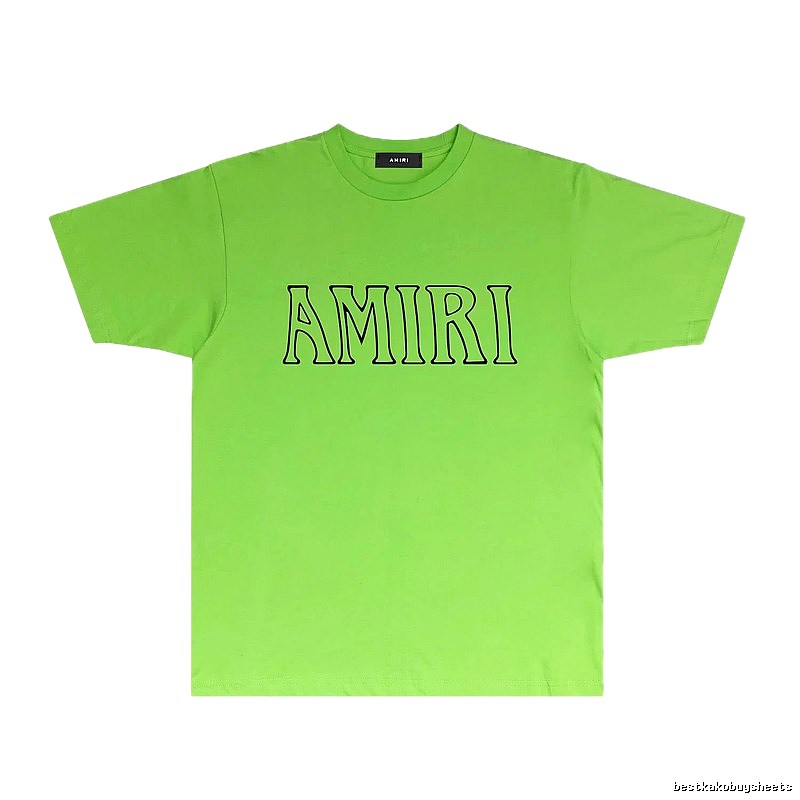 AMIRI Fluorescent Green Simple T-shirt