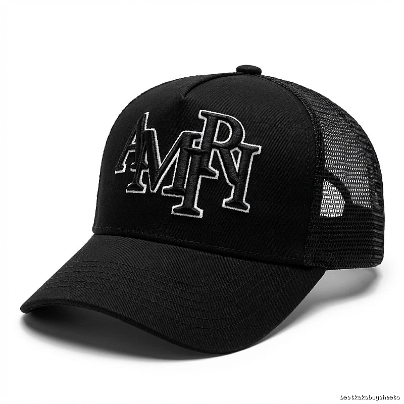 AMIRI letter-style black cap