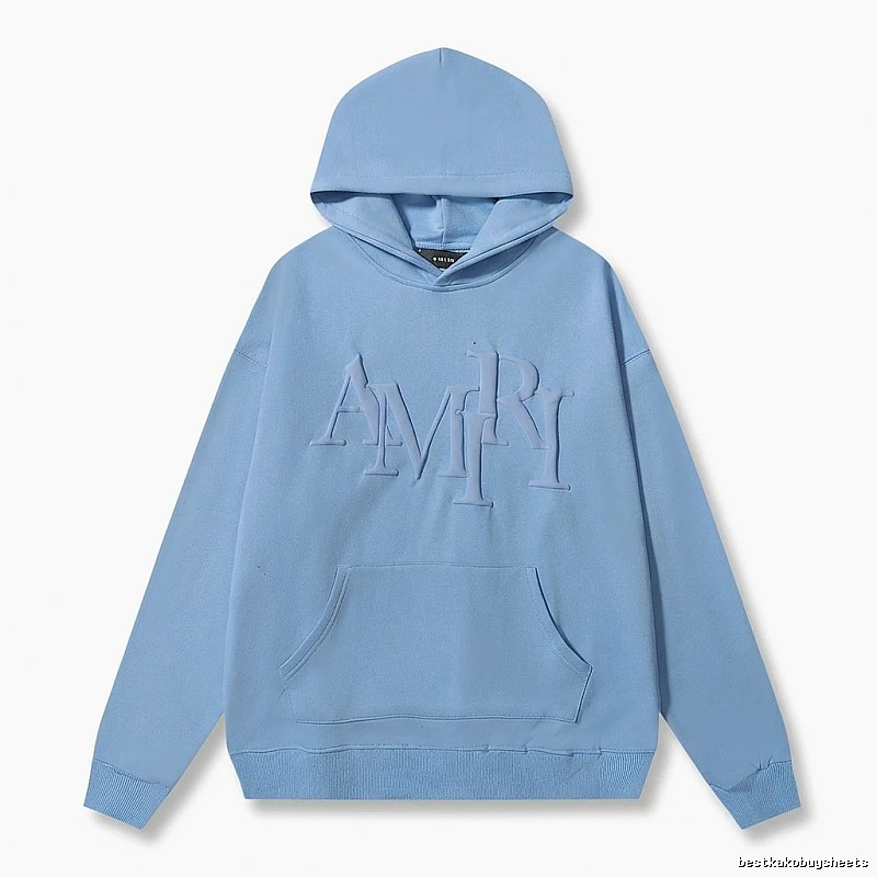 AMIRI Letter Style Light Blue Sweatshirt