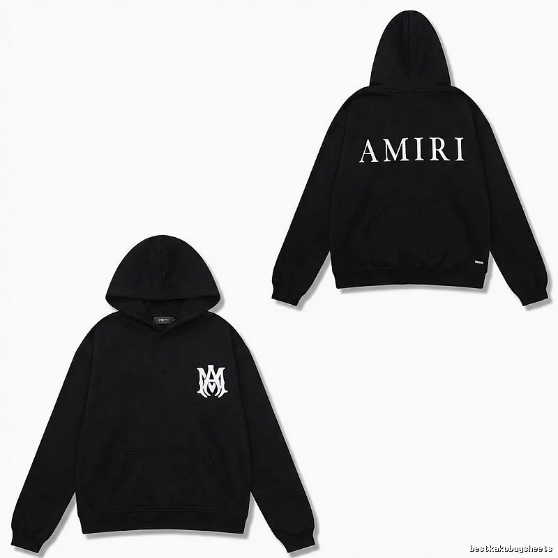 AMIRI minimalist style black hoodie