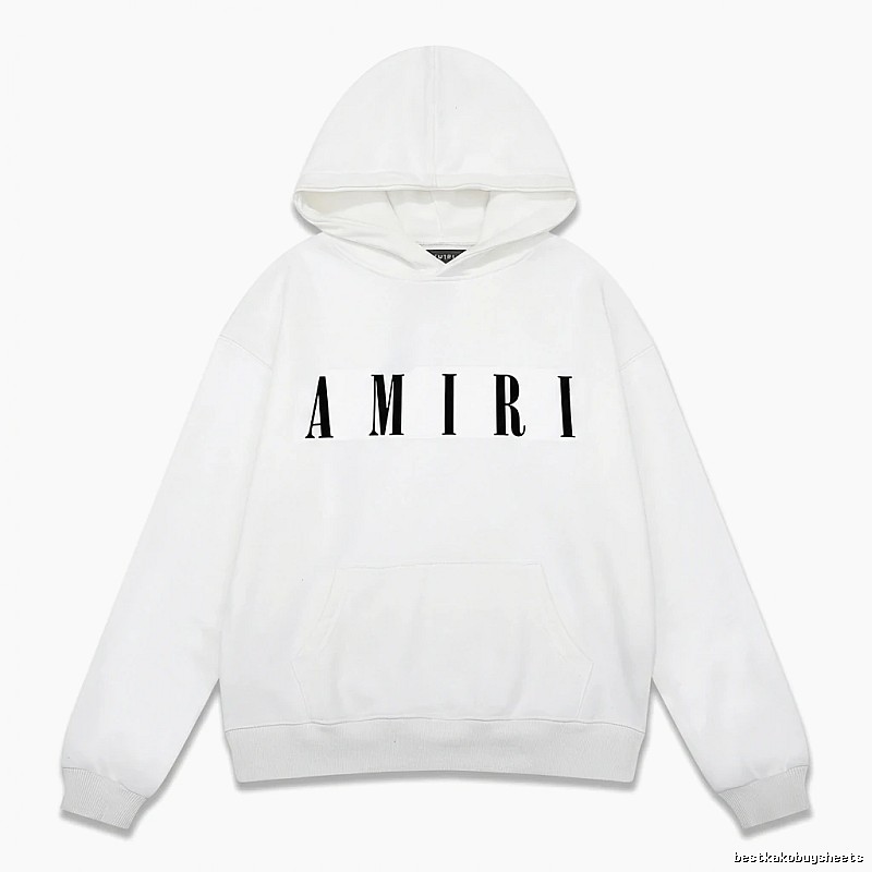 AMIRI minimalist style white hoodie