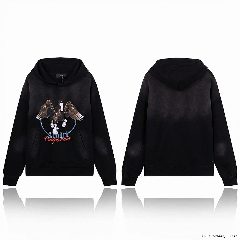 AMIRI Pegasus Retro Black Hoodie