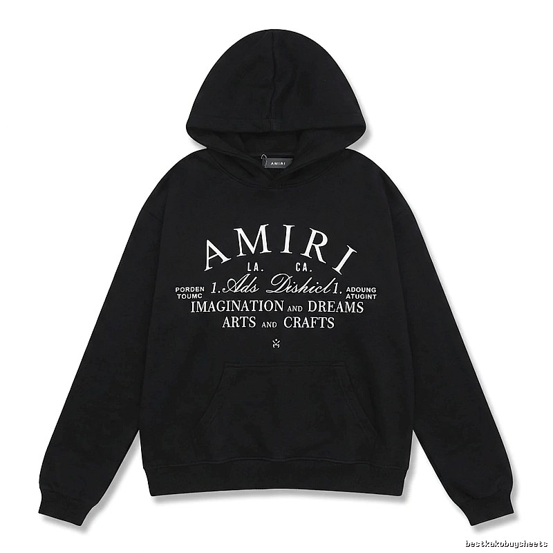 AMIRI retro-style black hoodie