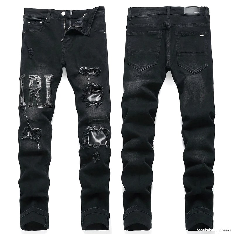 AMIRI Ripped Trendy Cool Black Pants