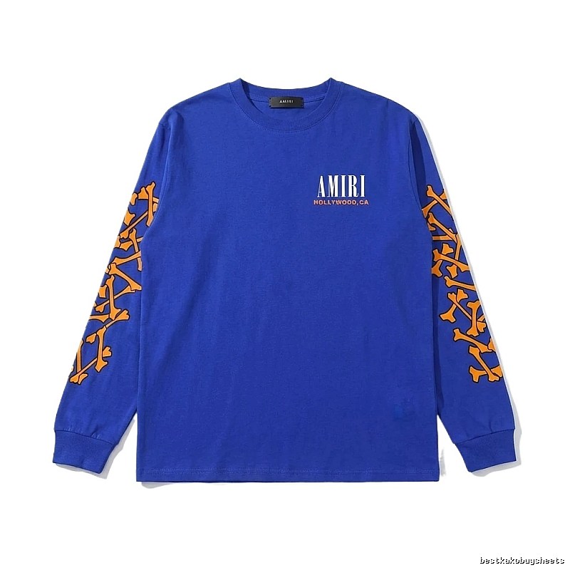 AMIRI Skull Print Style Blue Sweatshirt