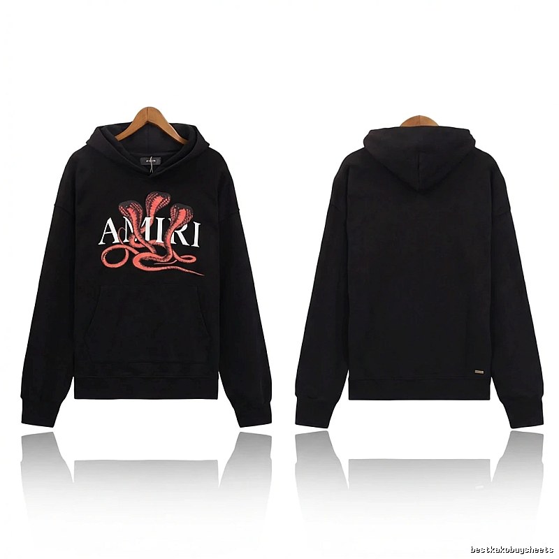 AMIRI Snake Print Trendy Black Sweatshirt