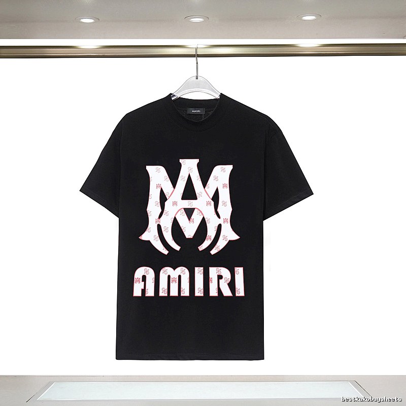 Amiri Summer Graphic T-shirt White Blue Amiri with Clean Finish