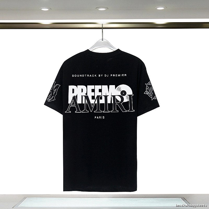 Amiri Urban Graphic T-shirt White Blue Amiri with Casual Appeal