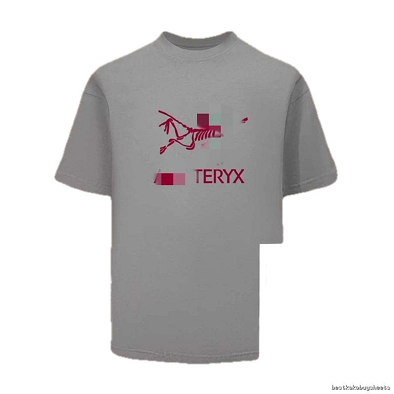 Arc'teryx Skull Print Trendy Cool Light Grey Short Sleeve T-Shirt