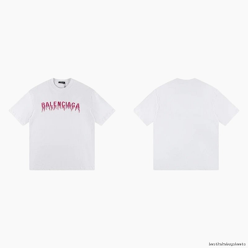 Balenciaga Blood Drop Collection Street Style White T-Shirt