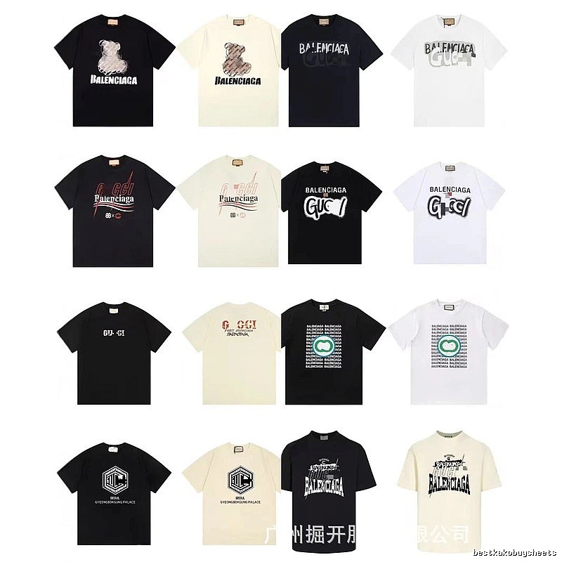 Balenciaga Co-branded Trendy Street Style Multi-color Short-sleeve T-shirt