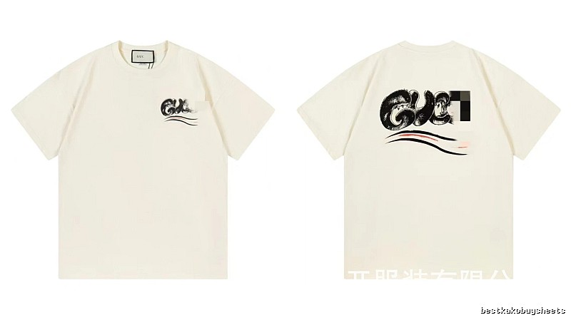 Balenciaga Graffiti Street Style Off-White Short-Sleeve T-Shirt