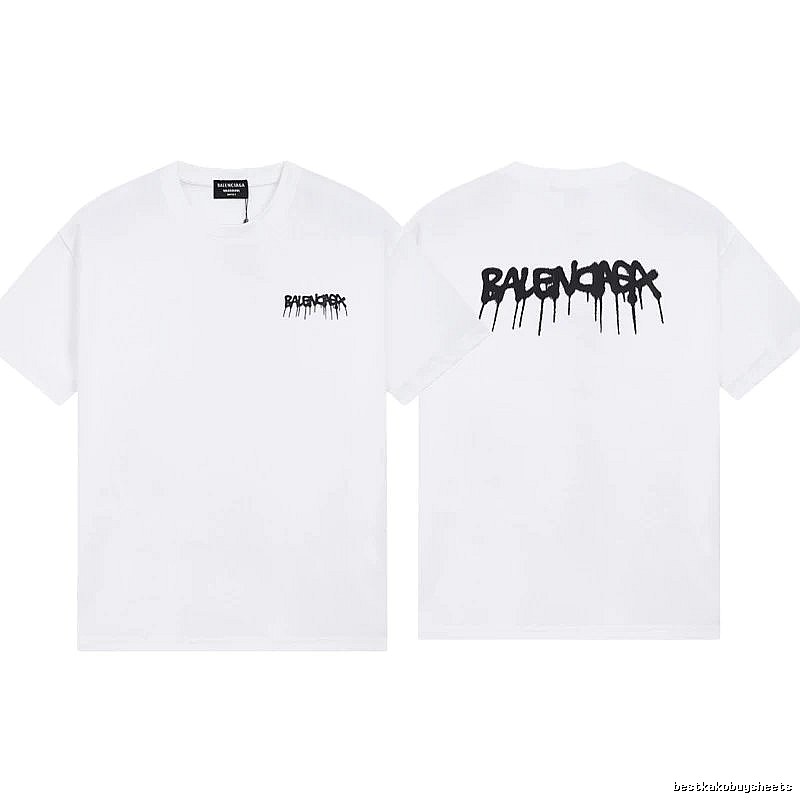 Balenciaga Graffiti Street Style White Short-sleeve T-shirt