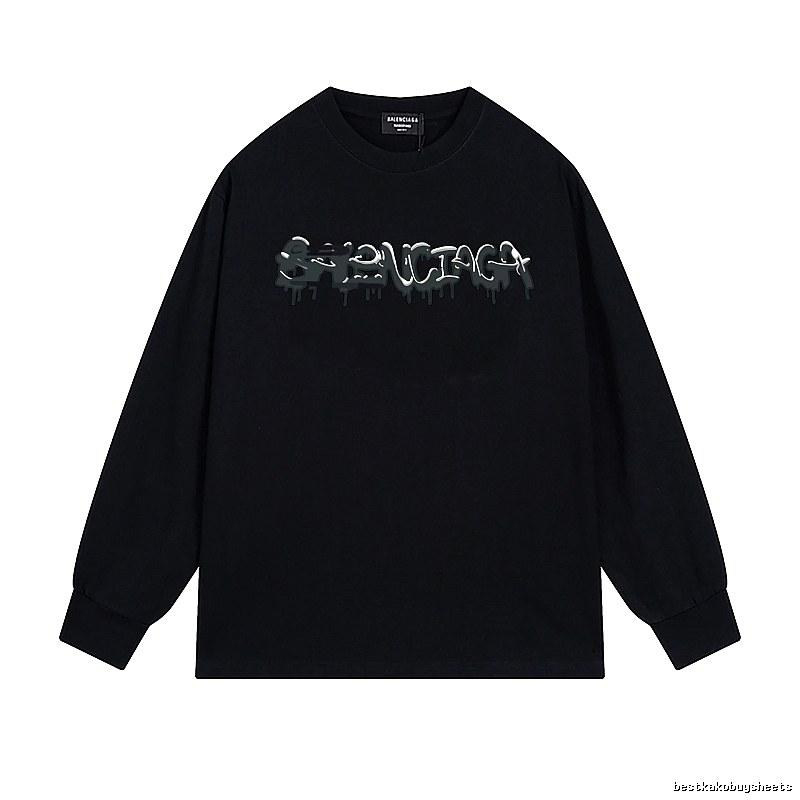 Balenciaga graffiti-style black long-sleeve