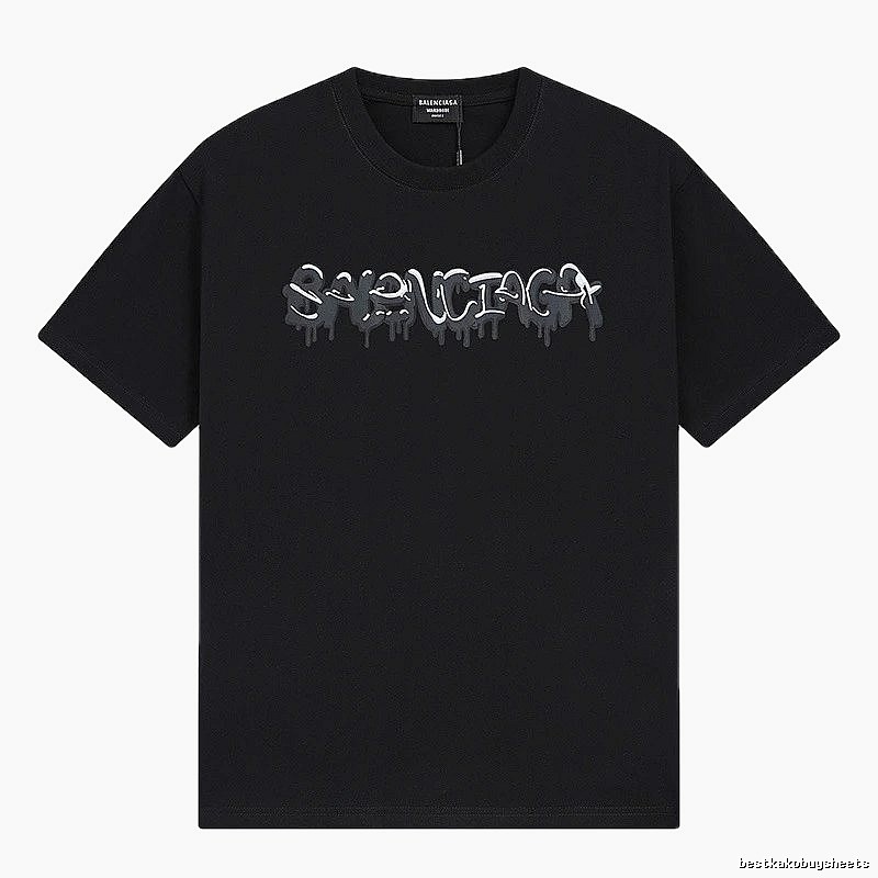 Balenciaga graffiti-style black T-shirt
