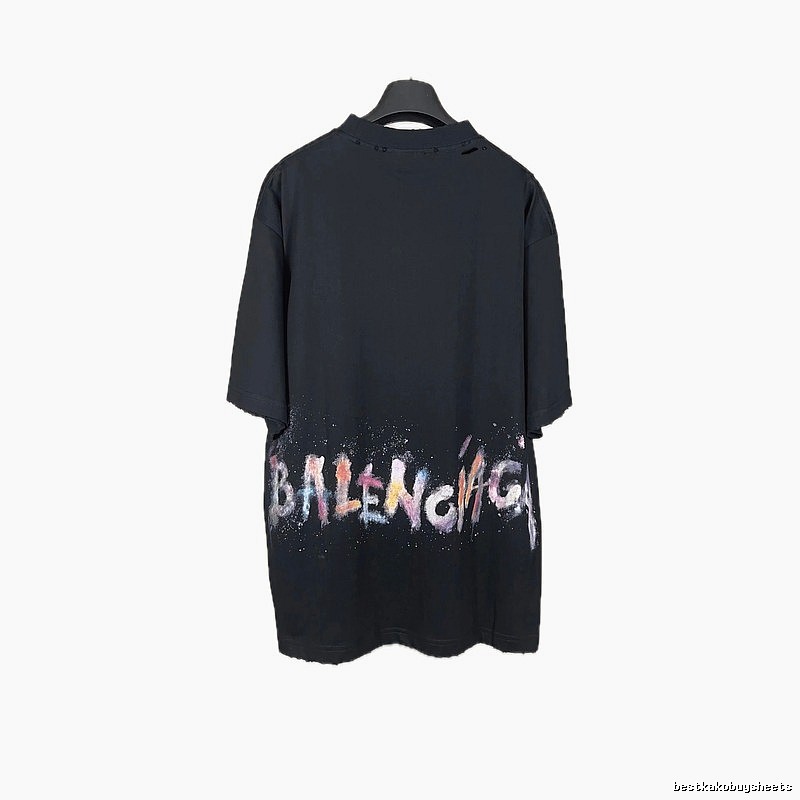 Balenciaga graffiti-style black T-shirt