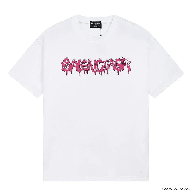 Balenciaga graffiti-style white T-shirt