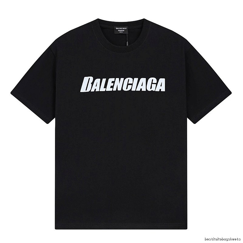Balenciaga Letter Print Street Style Black T-Shirt