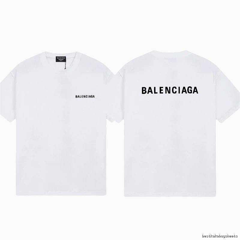 Balenciaga Letter Print Street Style White T-Shirt