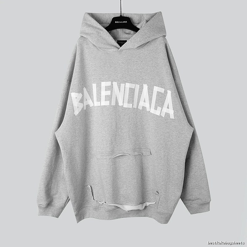 Balenciaga letter-style grey sweatshirt
