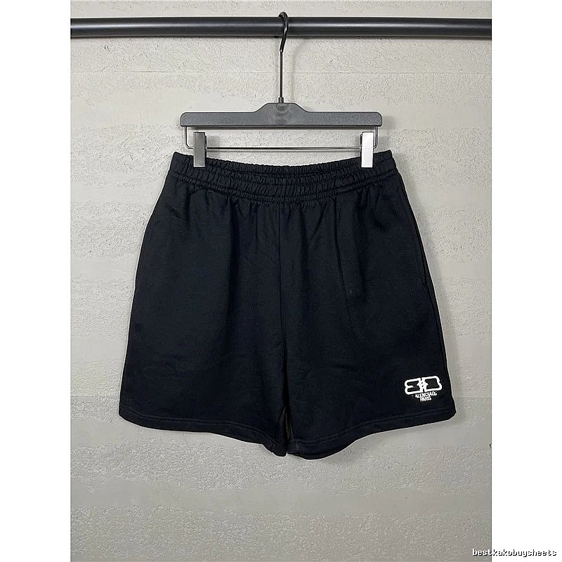 Balenciaga minimalist style black shorts
