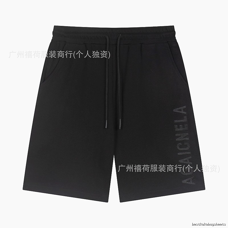 Balenciaga minimalist style black shorts
