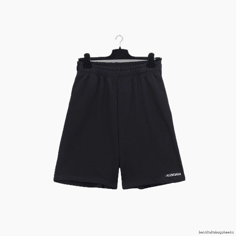 Balenciaga minimalist style black shorts