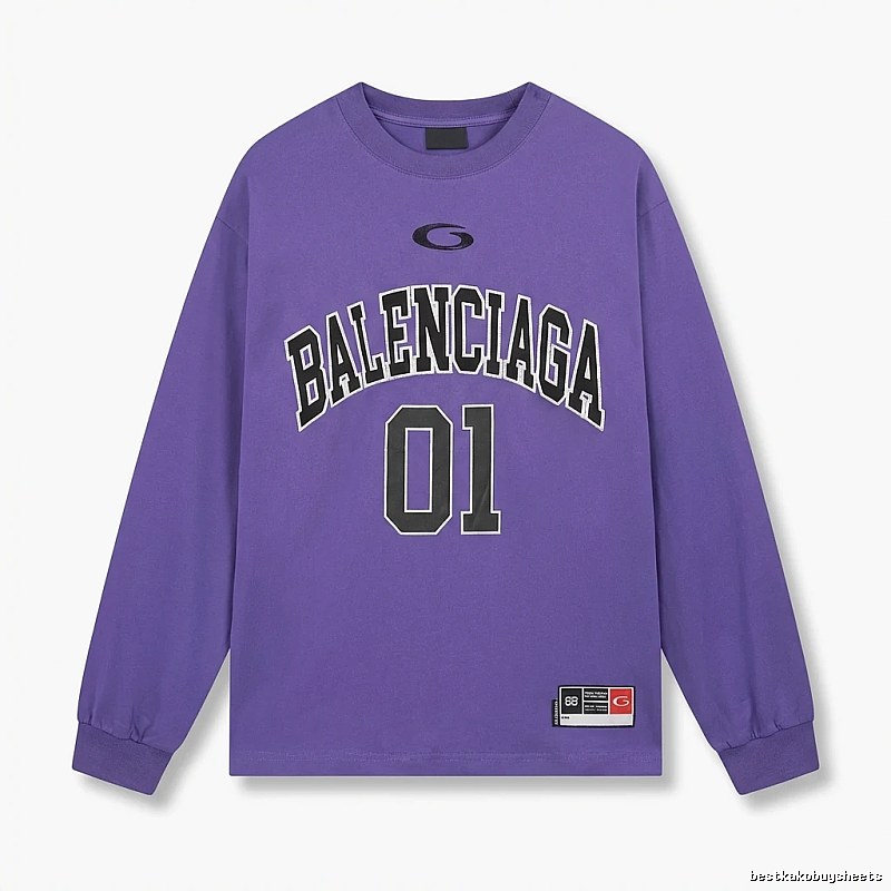 Balenciaga preppy style purple sweatshirt