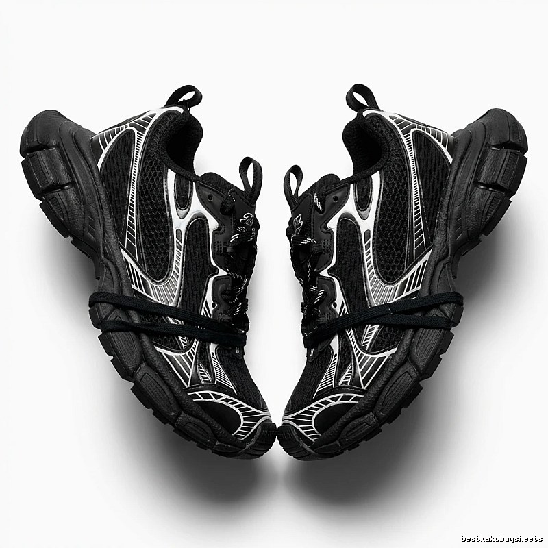 Balenciaga retro black and grey sports shoes