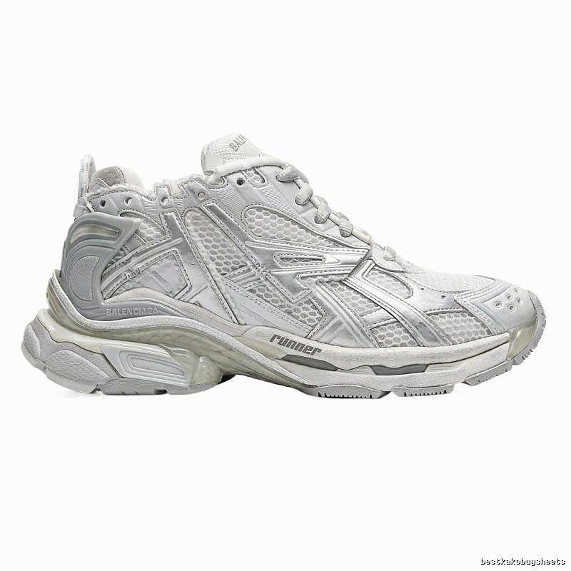 Balenciaga Retro Style White and Grey Sneakers