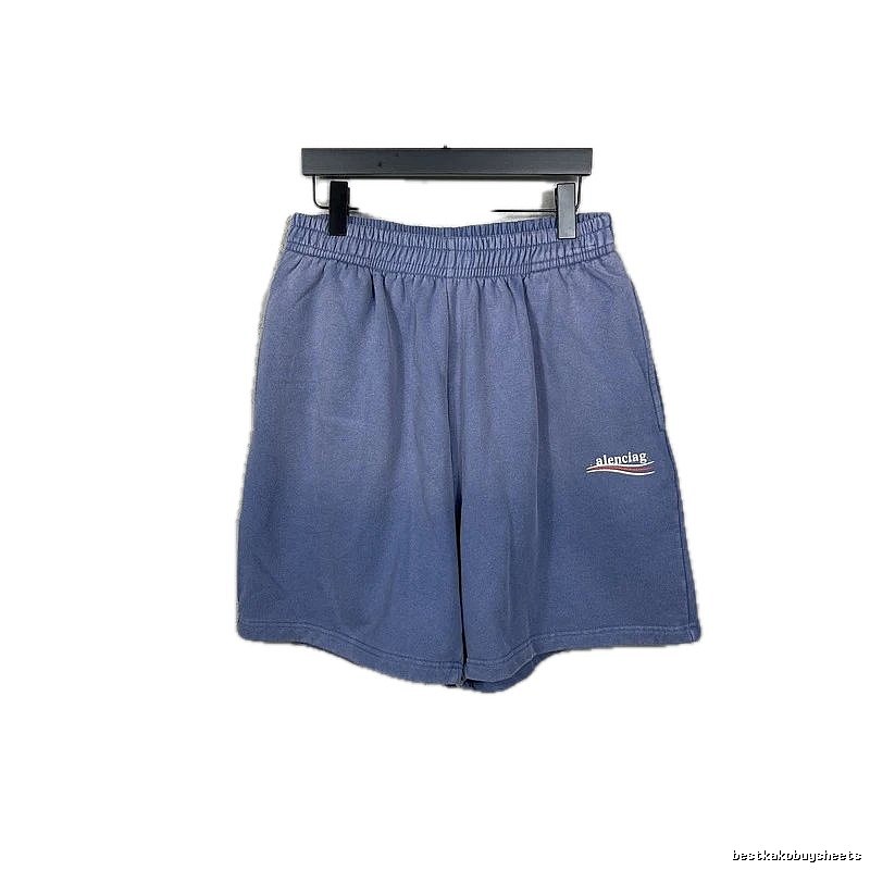 Balenciaga simple-style blue shorts