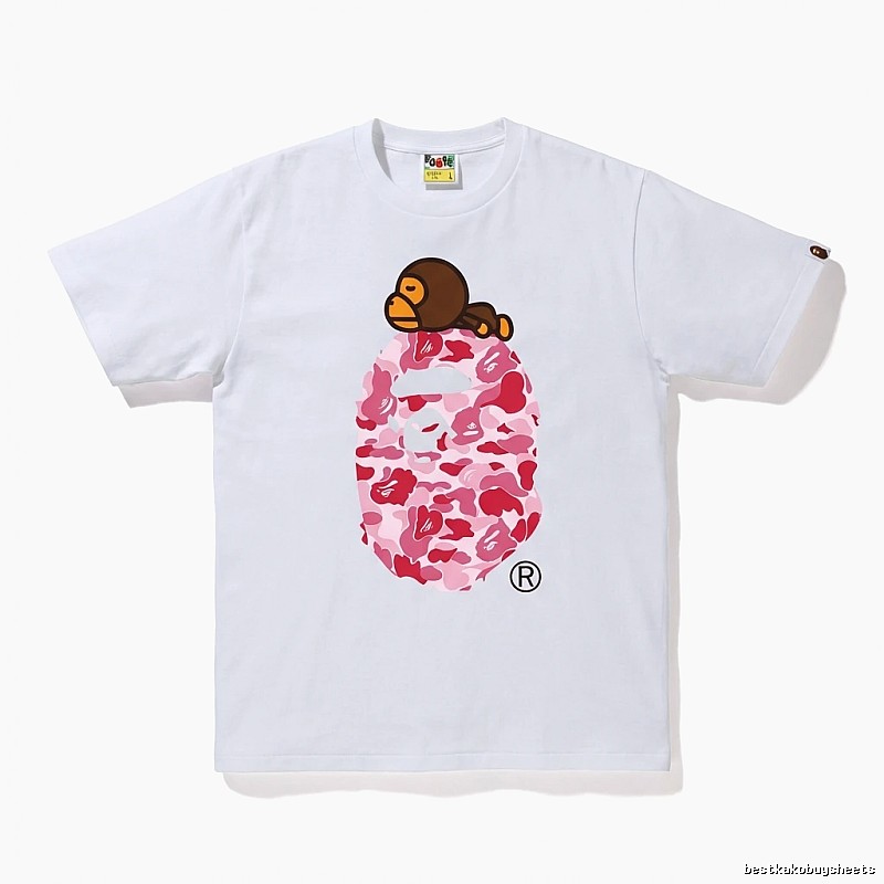 Bape Ape Camouflage Style White T-shirt