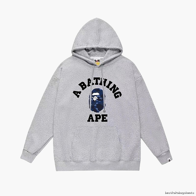 Bape Ape Head Grey Hoodie