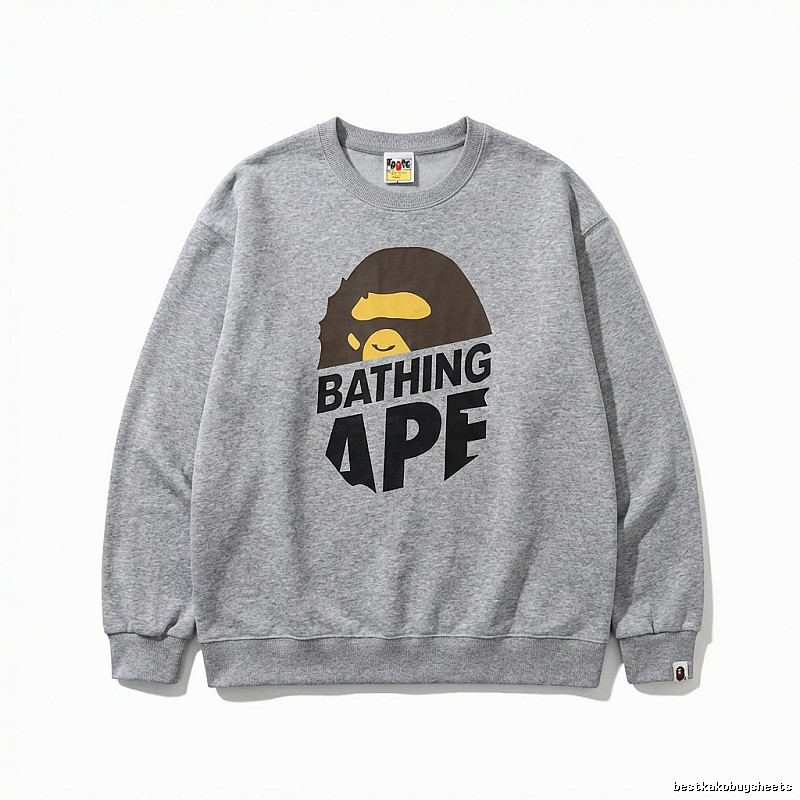 Bape Ape Head Grey Sweatshirt