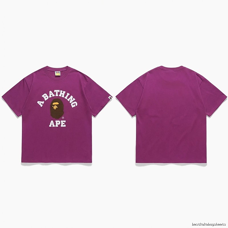 Bape Ape Head Purple Trendy T-shirt