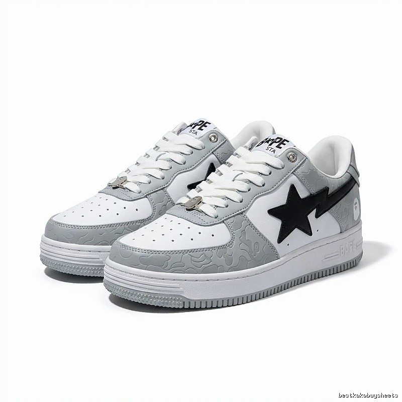 Bape Black and Grey Trendy Sports Shoes