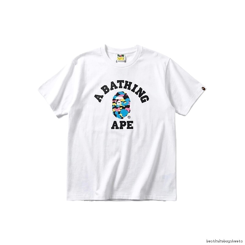 Bape Camouflage Alphabet White T-shirt