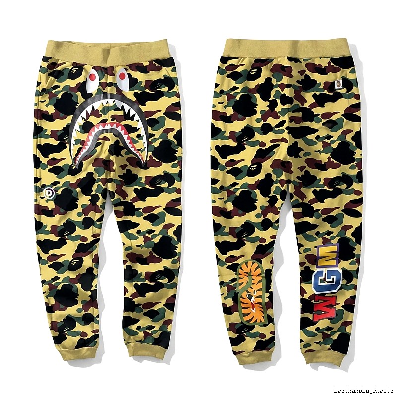 Bape camouflage shark pattern sweatpants