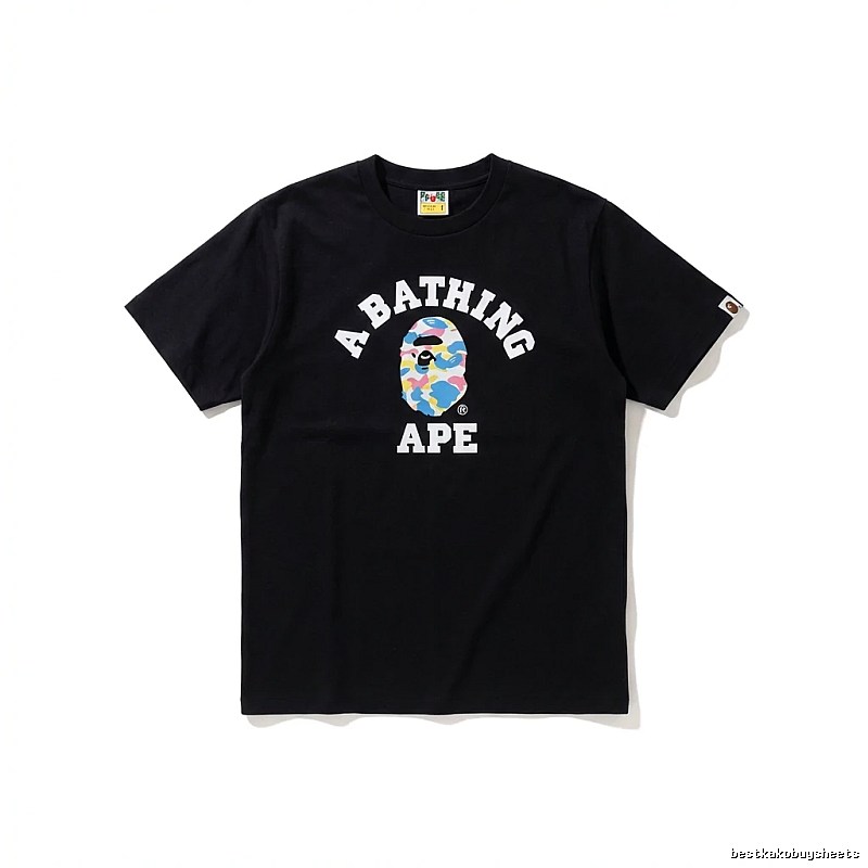 Bape camouflage style black T-shirt