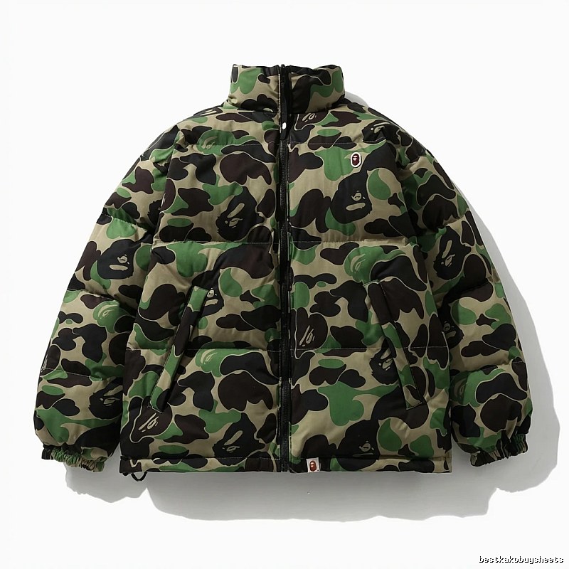 Bape camouflage-style down jacket