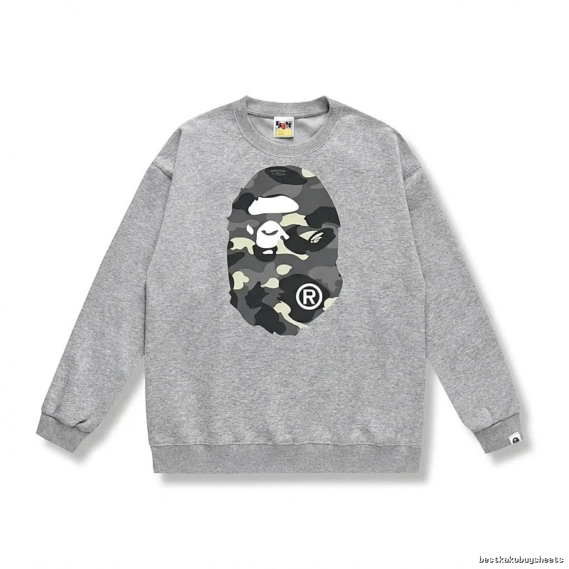 Bape camouflage style grey sweatshirt
