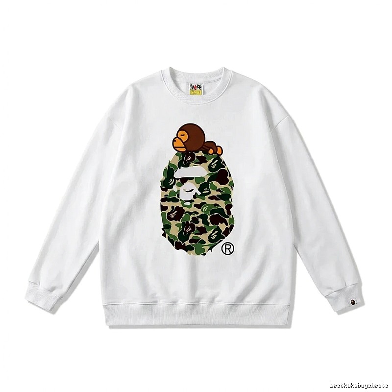 Bape camouflage style white sweatshirt