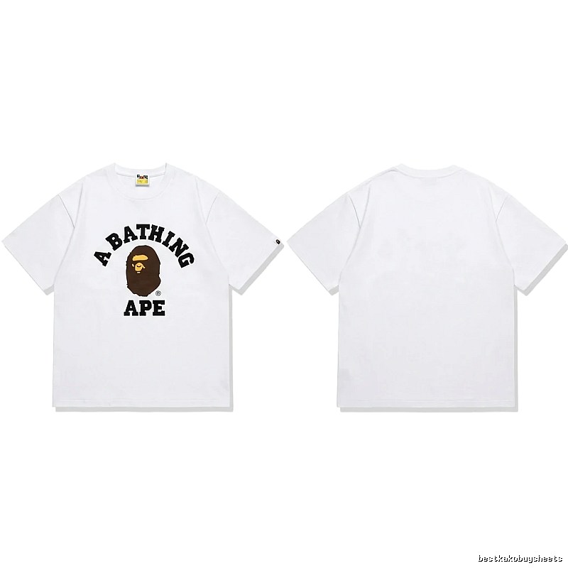Bape's classic ape head white T-shirt