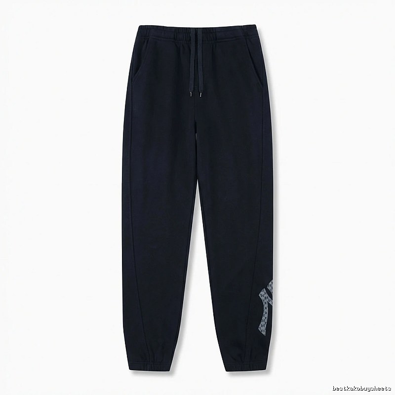 Basic style casual black pants of MLB